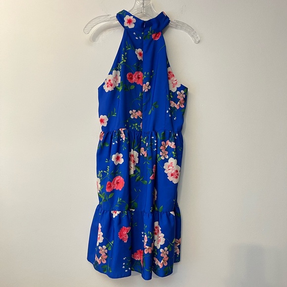 Eliza J Bare Shoulder High Neck Floral Summer Dress - Picture 3 of 9